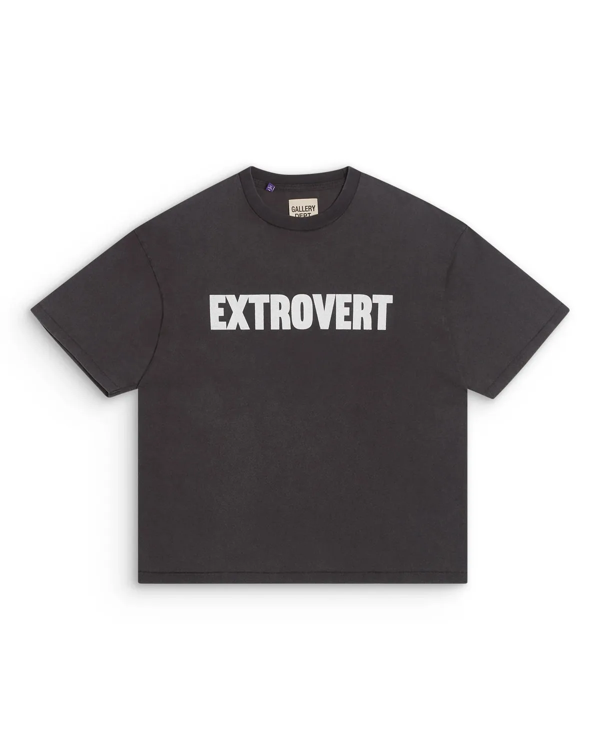 GALLERY DEPT. INTRO EXTRO REVERSIBLE TEE ATK series Reversible slogan TEE Washed black S-XL Ready-made garments Asso special dyed The bones are obviously whitened Rewashed water treatment The printing has an obvious distressed feel The VINTAGE effect is full Original cylindrical fabric Loose version The printing is washed and distressed